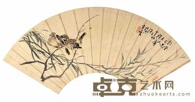 王维翰 花鸟 53.5×18.7cm